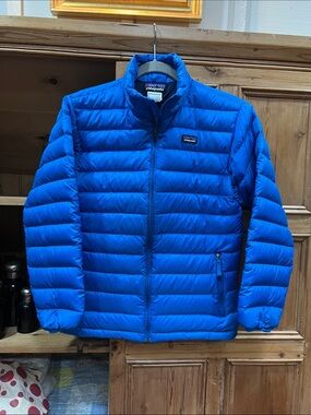 Patagonia Puffer Down Jacket in Andes Blue Colorway